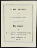 State Service: The Funeral of the Late Sir Grantley Herbert Adams