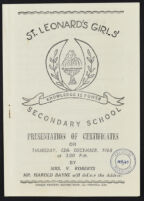 1968 St. Leonard's Girls' Secondary School Presentation of Certificates