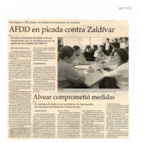 AFDD en picada contra Zaldívar