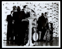 Langston Hughes reading his poetry accompanied by Buddy Collette's Orchestra,1958