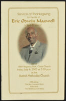Service of Thanksgiving for the Life of Eric Orwin Maxwell