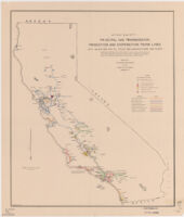 Principal gas transmission, production, and distribution trunk lines with major gas and oil fields and manufactured gas plants : October 1, 1944 / compiled by Railroad Commission of the State of California.
