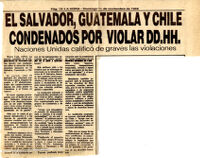 En Salvador, Guatemala y Chile condenados por violar DD.HH.