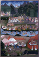 Vasishtha and Rama; all bathing in Mandakini