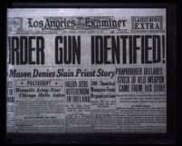 Los Angeles Examiner newspaper clipping about murder suspect Arthur Burch, 1921