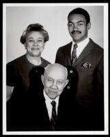 Lorenzo Bowdoin with Frances Vaughn and Reuben Bowdoin Vaughn, Los Angeles, circa 1962