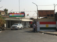Kurdish Flag in Erbil street