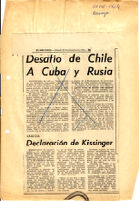 Desafío de Chile a Cuba y Rusia / Caso CIA Declaración de Kissinger