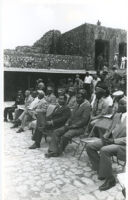 President Jean Claude Duvalier and his suite on the Day of the launching of the Campaign for the restoration of the Citadelle