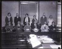 Jury from David H. Clark's first murder trial, Los Angeles, 1931