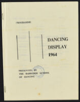 Barbados School of Dancing: "Dancing Display 1964"