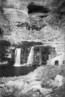 View of Afqa grotto and waterfalls