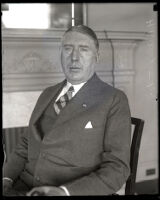 H. F. Alexander, president of Pacific Steamship Company, seated, Los Angeles, 1922-1930