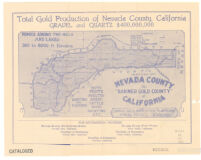 1933 map of Nevada County, the "banner gold county" of California.