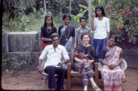 Sri Sreedharan Nair, his family and Amy Catlin-Jairazbhoy, Vazhoor (India), 1984