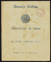 1949 Queen's College Presentation of Prizes