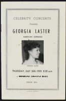 Celebrity Concerts Presents Georgia Laster (American Soprano)