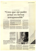 Marco Antonio Pinochet: “Creo que mi padre actuó en forma irresponsable”