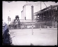 Construction of an addition to the Southern California Edison Company power plant, Long Beach, 1924