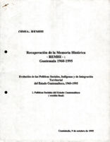 Evolución de las políticas sociales, indígenas y de integración territorial del Estado Guatemalteco, 1960-1995