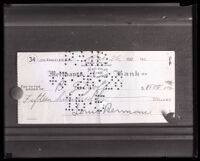 Check signed by Louis Berman in 1926, (photo) 1929