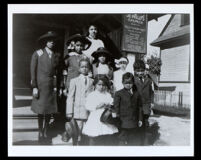 Children in front of St. Philip's Episcopal Church, Los Angeles, circa 1920