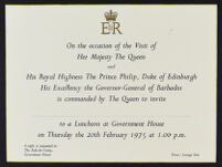 Luncheon at Government House - Invitation