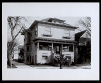 Exterior view of the home of Beverly A. Johnson on G St., Sacramento, 1890-1929