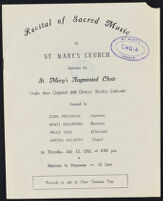 Recital of Sacred Music at St. Mary's Church