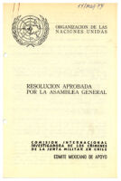Resolución aprobada por la Asamblea General. Comisión internacional investigadora de los Crimenes de la junta militar en Chile