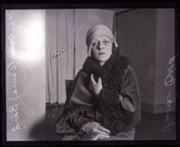 Laura Bird during the trial of her husband Owen Bird, Los Angeles, 1929