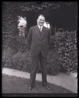 Mayoral candidate John R. Quinn smiles at the camera, Los Angeles, 1929