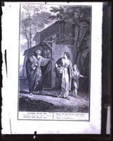 Abraham sendeth away Hagar, 17th century engraving (photographed between 1920-1939)