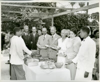 Reception for Mr. and Mrs. R. C. Somerville at the home of Drs. Vada and John Somerville, Los Angeles, 1950s (?)