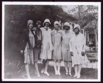 Six Delta Sigma Theta Sorority members pose for a group portrait, 1920-1935