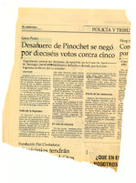 Caso Prats: Desafuero de Pinochet se negó por dieciséis votos contra cinco
