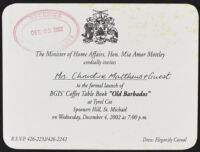 Old BarbadosBook Launch Invitation