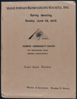 Spring Meeting of the West Indian Benevolent Society
