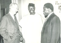 A Photograph of Dr. Azikiwe with Two Persons
