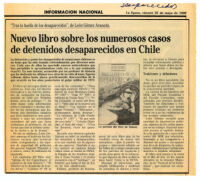 Nuevo libro de los numerosos casos de detenidos desaparecidos en Chile