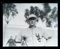 Fay "Scow" Thomas in a USC baseball uniform, Los Angeles, circa 1925