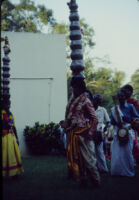 Om Periyaswamy dance troupe - Karakāṭṭam dance with a dancer balancing clay pots on his head, Madurai (India), 1984