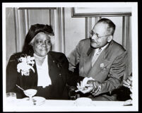 Mary McLeod Bethune and John A. Somerville at an event, between 1940-1955