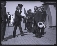 Josephus Daniels, Secretary of the Navy, aboard a Navy ship, Los Angeles County, 1913-1921