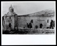 Drawing of the Plaza Church in Los Angeles