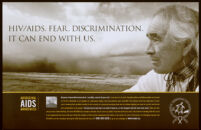 HIV/AIDS. Fears. Discrimination. It can end with us [inscribed].