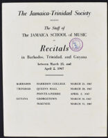 The Staff of The Jamaica School of Music in Recitals