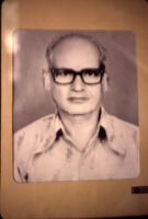 Portrait photograph of a man, possibly the father of Sreedharan Nair, Kerala (India), 1984