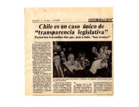 Chile es un caso único de "trasparencia legislativa"