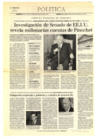 Investigación de Senado de EEUU revela millonarias cuentas de Pinochet